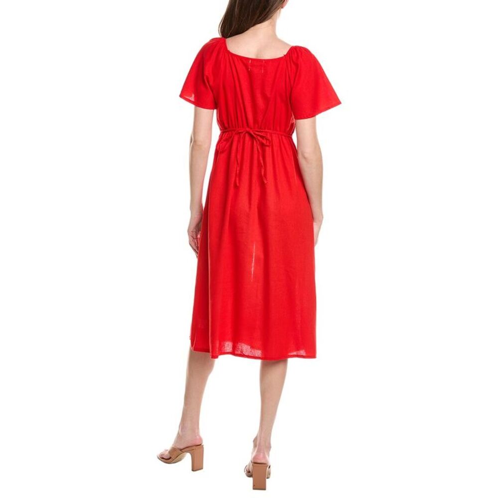 Anna Kay Womens Magnet Midi Dress, Red - Picture 2 of 3